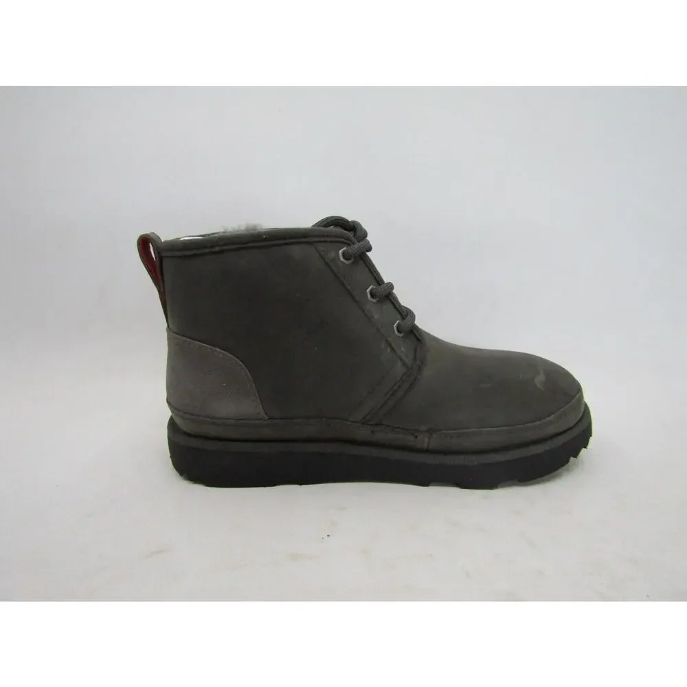 UGG Neumel II Girls Youth Size 2 Charcoal Gray Lace Up Boots